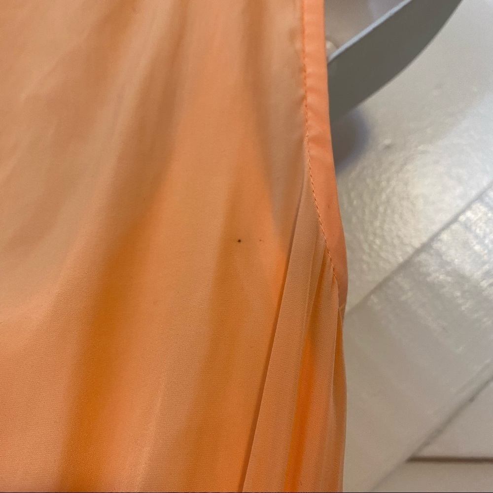 Calypso St. Barth Pleated Faux Wrap V-neck Lined Mini Dress Orange Sz XS - Picture 5 of 7